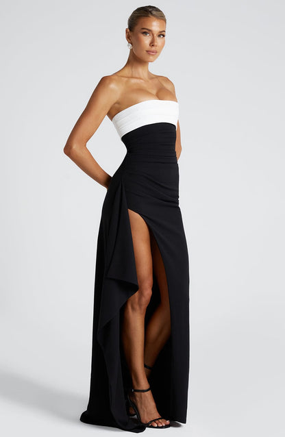 Abito Maxi Nero Bianco