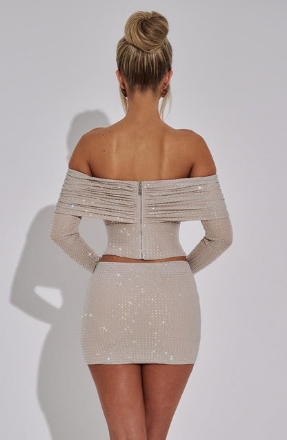 Top Nero Stile Bardot
